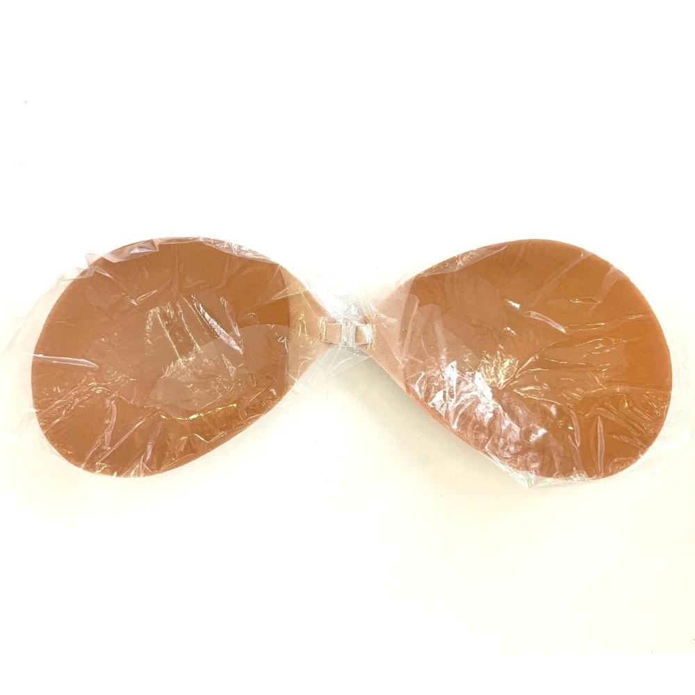 BOOMBA Sticky Bra Beige Size D‎ Strapless Adhesive Silicone NEW